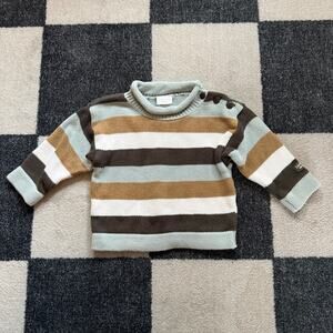 Vintage Carter’s Roll Neck Striped Knit Sweater 12-18m